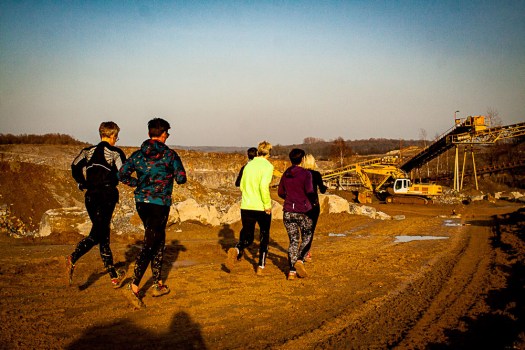 ...downhill in the Kalksteinkiesgrube